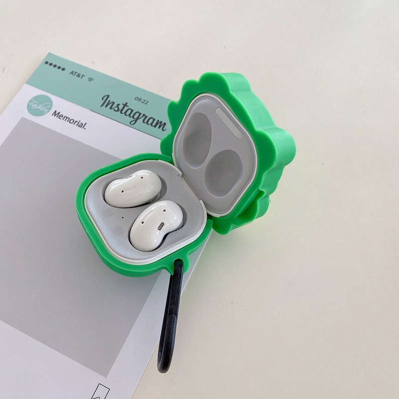 绿色發字适用三星budslive蓝牙无线galaxy buds2pro耳机壳硅胶保护套Galaxy Buds2分体软壳budsfe新款budspro - 图0