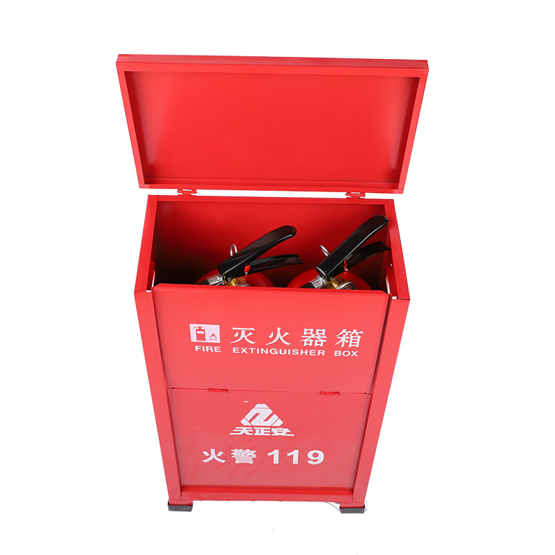 不锈钢干粉灭火器箱子组件定制4kg×2只装店用商用消防箱组合套装_虎窝淘