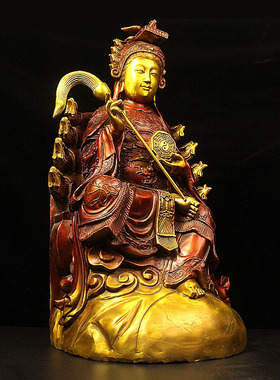 纯铜地母娘娘中式佛堂摆件