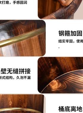 泡脚桶木桶过小腿家用实木足浴桶木质洗脚盆木盆养生洗脚保温按摩