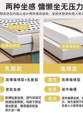 猫爪皮小户型沙发双三人现代简约客厅办公室公寓出租房轻奢服装店