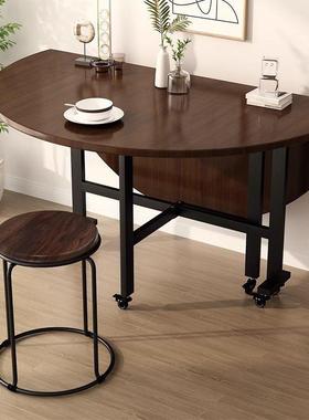 折叠圆桌家用小户型可折叠式餐桌简易10人饭桌可移动带转盘大圆桌