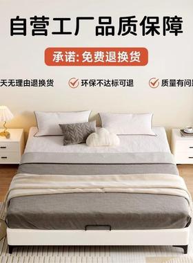 无床头床租房家用单双人矮床榻榻米全实木1.5米床排骨架加宽床架