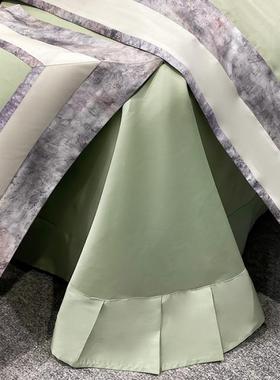 A类母婴轻奢风120支长绒棉全棉四件套高端四季被套刺绣床上用品4