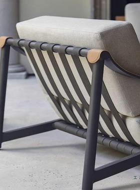 户外沙发庭院防雨防晒花园别墅露台铝合金沙发茶几藤编椅家具组合