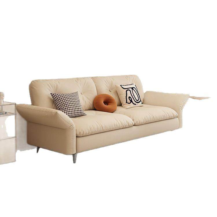 奶油风2025款猫抓皮布沙发现代简约小户型客厅折叠沙发出租屋舒适,淘宝优惠券,粉丝福利购,淘宝优惠卷