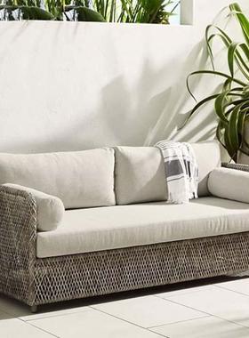 休闲庭院露台室外沙发防晒防水户外藤椅设计师高端藤编沙发组合
