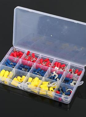 RV国标冷压端子0.5-14平方圆头预绝缘端头O型接线铜鼻冷压端头