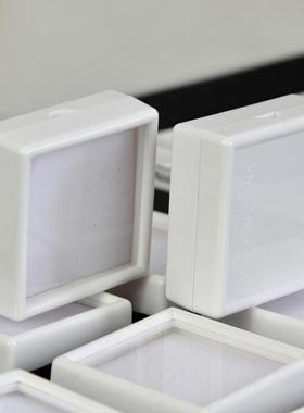 裸石裸钻盒子钻石样品展示收纳盒透明圆盒戒面文玩首饰展会带货箱