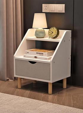 床头柜经济型储物柜卧室家用多层简约小柜子出租屋用小户型智高圆