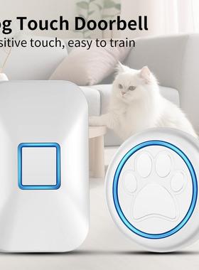 无线狗狗门铃训练的狗铃防水触摸按钮LED闪光灯3接收+2按钮