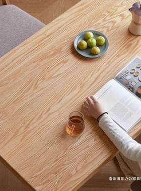 北欧全实木长方形白蜡木餐桌现代简约家用小户型原木餐桌椅组合