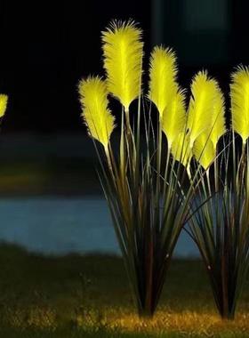 芦苇灯户外防水公园亮化草坪灯地插灯仿真五头盆景花园装饰景观灯