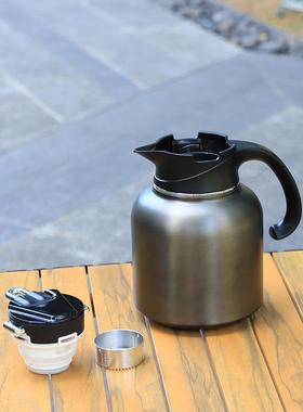 2024新款316不锈钢真空焖茶壶家用大容量保温壶茶水分离焖泡水壶