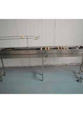 供应60串自动翻转烧烤炉商用炭烤炉不锈钢烧烤架无烟碳烤炉大型