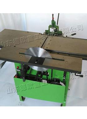 家具木工厂用台锯机小型木工三合一刨床设备台式木材推台锯