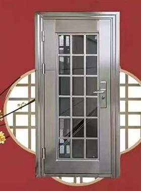 不锈钢门304防盗门大门双开门乡村阳台玻璃门家用单门工厂直销