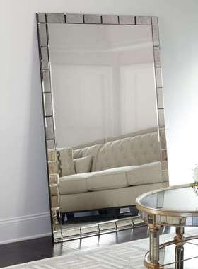 旺盛镜面穿衣镜衣帽间落地镜服装店显瘦全身试衣大镜子装饰镜子