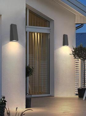 太阳能壁灯户外洗墙灯防水庭院灯别墅外墙灯室外露台花园围墙壁灯