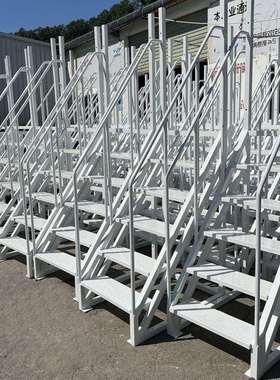 不锈钢跨线过桥梯生产流水线上横跨过道梯子输送线固定式过桥梯