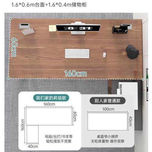 职员办公桌简约现代办公室桌子简易员工位桌椅组合书桌家用电脑桌 - 图0