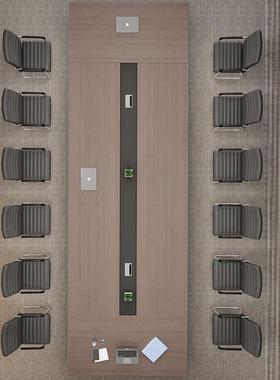 会议桌长桌简约现代办公桌椅组合会议室长条桌子工作台培训员新品