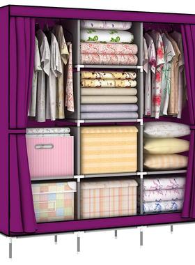 壹加壹简易衣柜大号加固钢管布衣柜大容量衣柜简易布衣柜组合