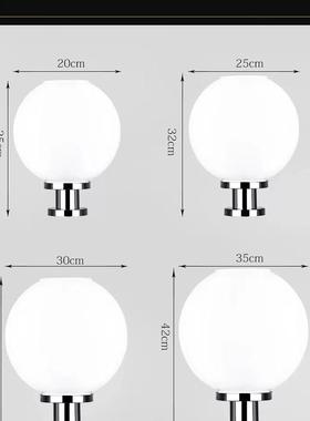 太阳能圆形柱子灯直销太阳能防水超亮圆形不锈钢底座柱子灯