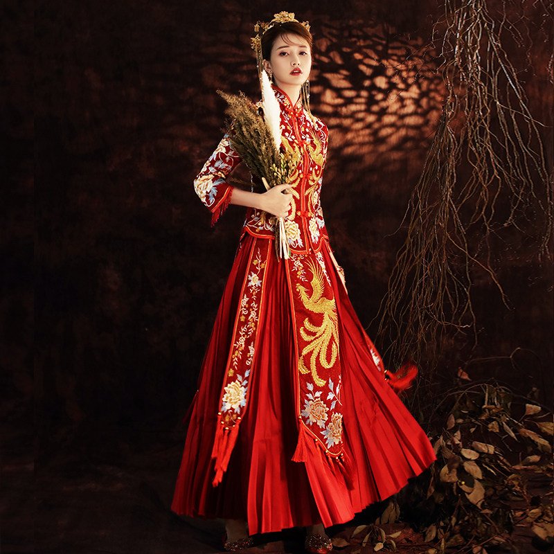 秀禾服2020新款秋冬结婚中式敬酒服 禾织初旗袍