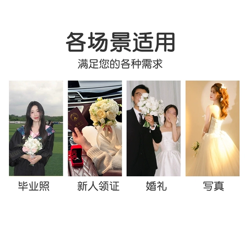 Брак и получить свидетельство о браке и держать цветок имитированный цветочный невест Регистрация свадебное свадебное предложение фотография реквизита бессмертный букет