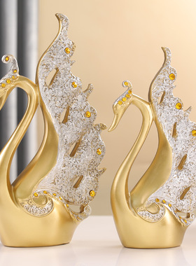 艾绘树脂工艺品创意天鹅