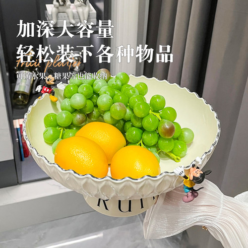 水果盘2026新款高颜值客厅家用茶几高端精致果盘零食摆放轻奢高档 - 图1