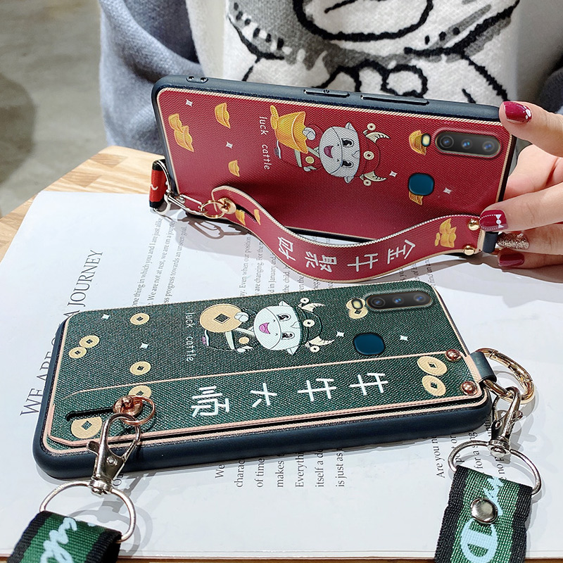 vivoy3s手机壳vivoy3保护套vivo y3s全包Y3防摔金牛斜跨腕带挂绳V1901A硅胶软壳潮女款voviy男个性外vivi创意 - 图2