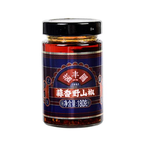 云南特产玉溪酱丰圆蒜香野山椒180gx2瓶辣椒酱下饭酱拌面剁椒蘸料 - 图0