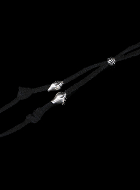 一丁轮回银饰皮绳套件项链吊坠