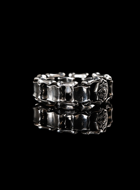 【一丁轮回银饰】骨戒骨头戒指原创手工男款女款全银藏银礼物