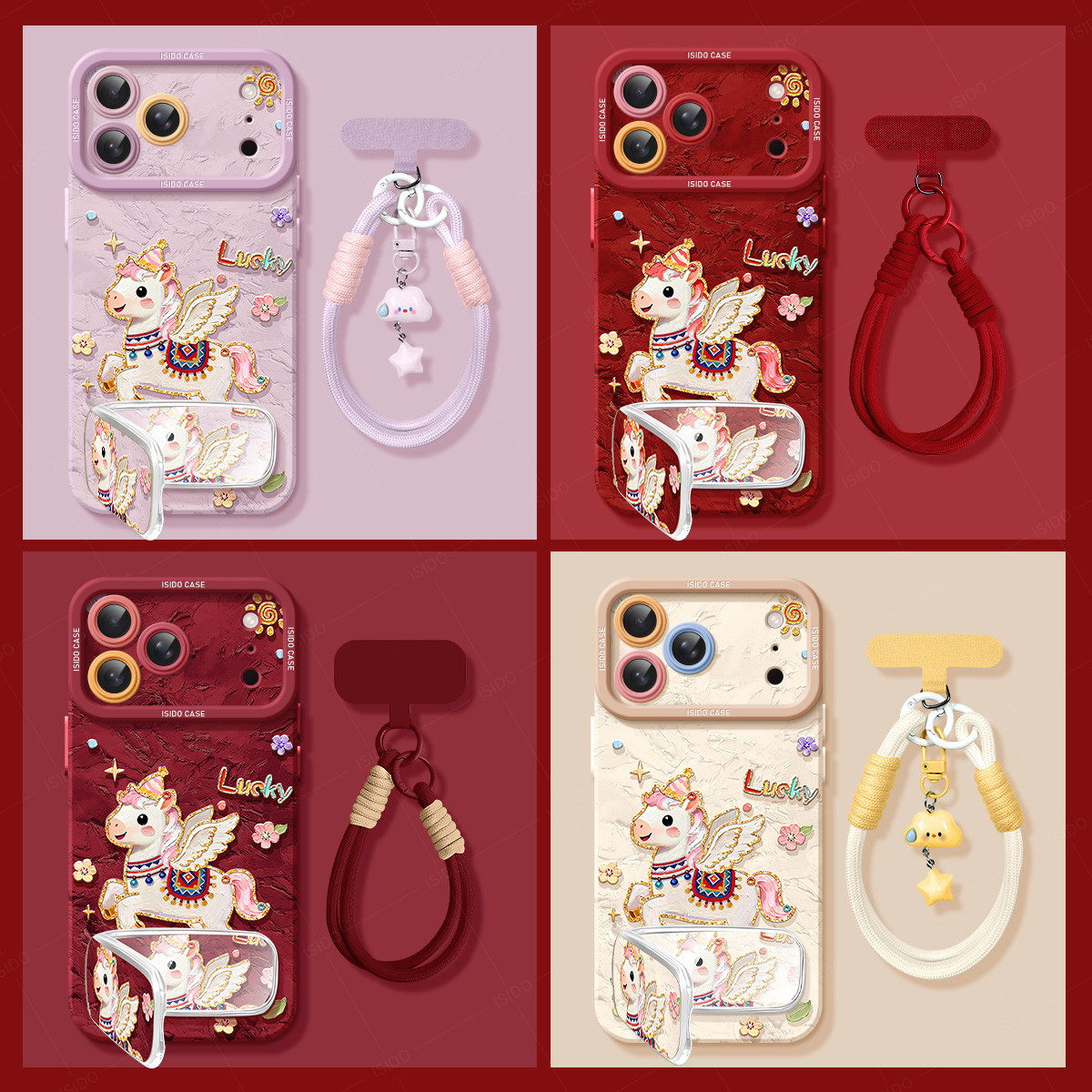 油画飞马适用苹果17promax手机壳iphone17新款16pro全包max防摔12带挂绳14卡通15红色x新年13硅胶17pro保护套,淘宝优惠券,粉丝福利购,淘宝优惠卷