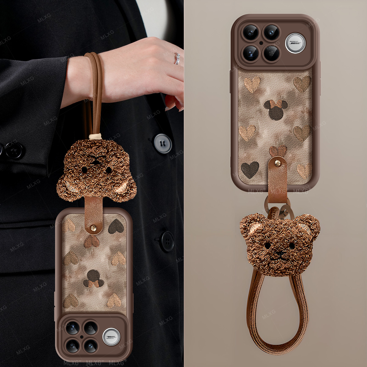 爱心头像适用红米k90手机壳80秋冬新款k60pro保护套小米40s全包硅胶70至尊版redmi防摔30por高级50棕色女款壳 - 图0