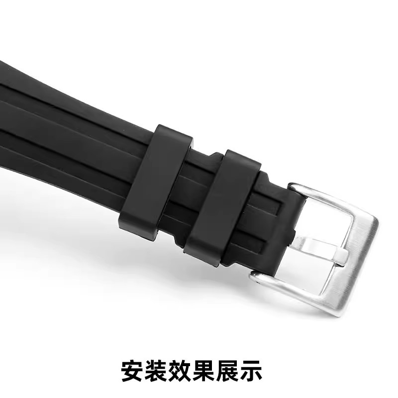 适用卡西欧电子表F-91W/F-84/F94/F-105表带扣圈固定圈卡扣环圈表链腕带硅胶定位扣配件橡胶圈 - 图2