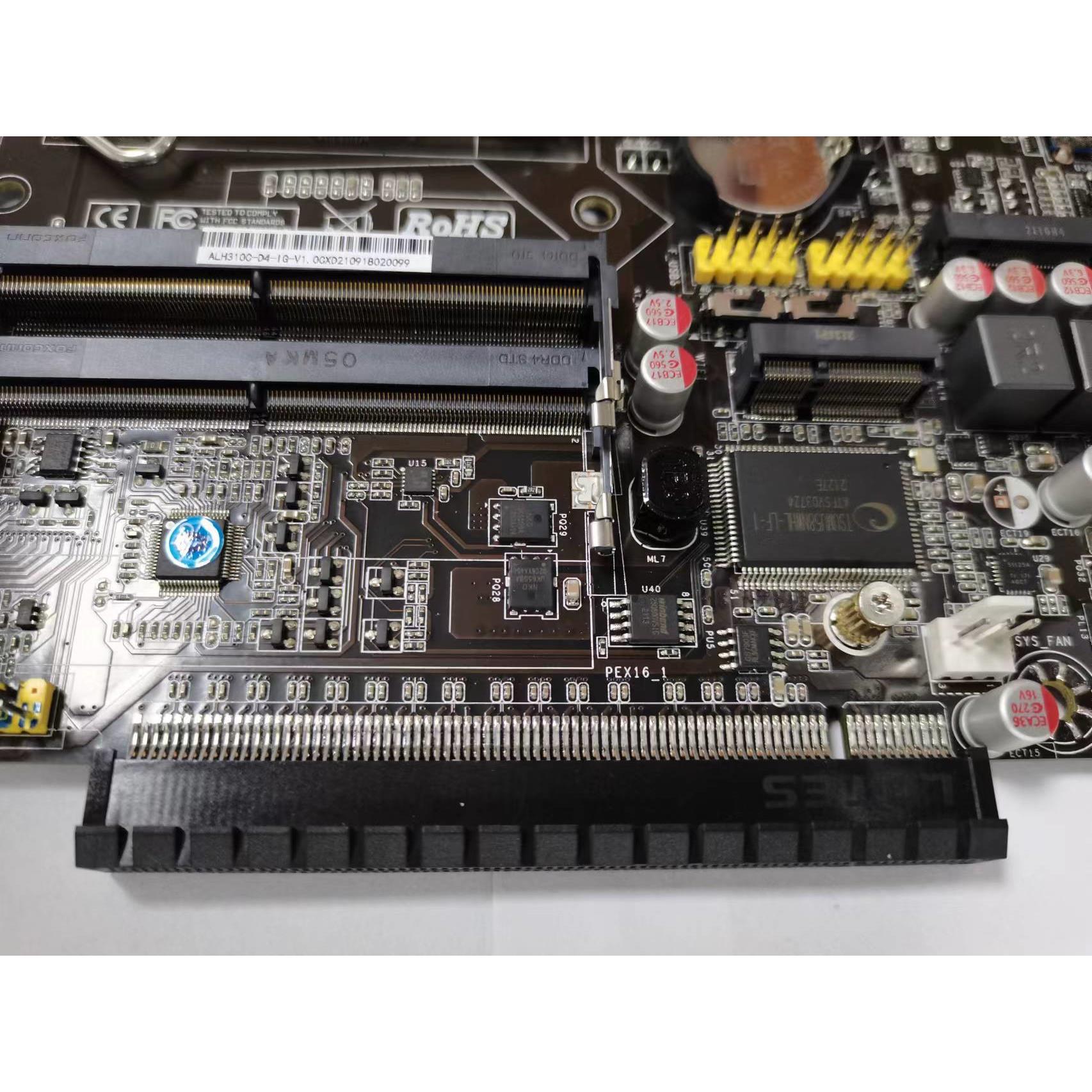 全新H310-D4侧插主板，支持6-9代CPU，现货！ - 图0