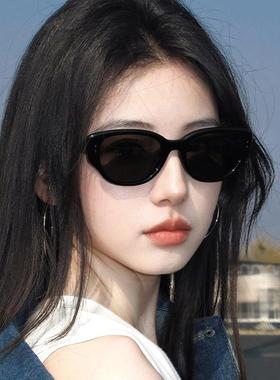 猫眼太阳眼镜女款2025新款高级感方圆脸防晒遮阳近视太阳眼镜抗UV