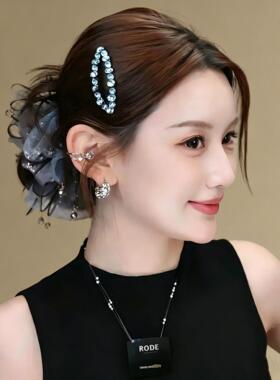 网纱蝴蝶结大肠发圈女高级感2026新款夏大号头花扎头发绳头绳头饰