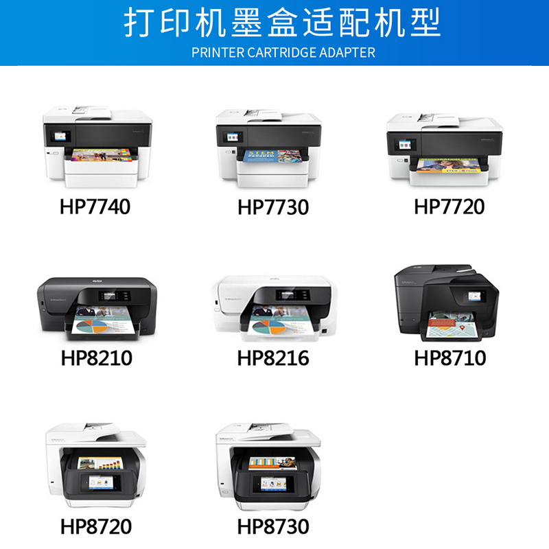 HP955 HP953连供墨盒适用惠普7720 7730 8210 8720 HP7740打印机-图2