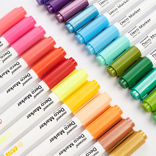 【特价】韩国慕那美Monami丙烯马克笔圆珠笔子弹头针管头中性笔双头水性笔油性记号笔DIY涂鸦绘画 - 图2