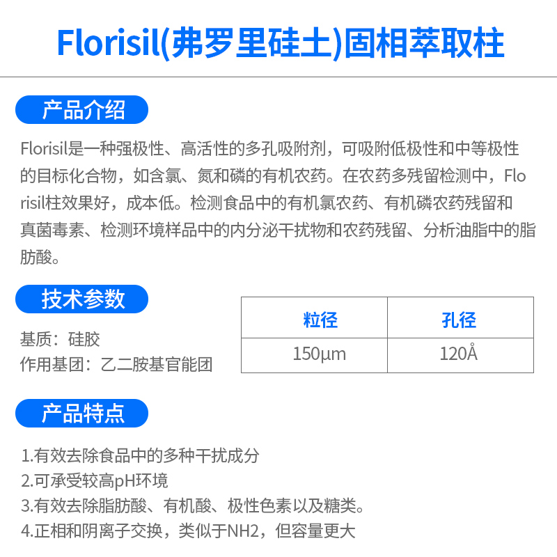 c18色谱固相萃取柱小柱Florisil弗罗里硅土硅胶层析柱HLB SPE小柱 - 图1