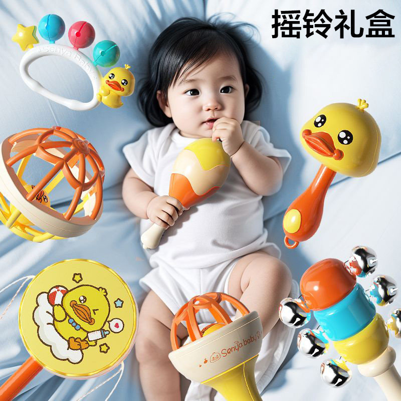 婴幼儿拨浪鼓婴儿可啃咬宝宝波浪鼓玩具新生儿摇摇鼓儿童0到6个月,淘宝优惠券,粉丝福利购,淘宝优惠卷
