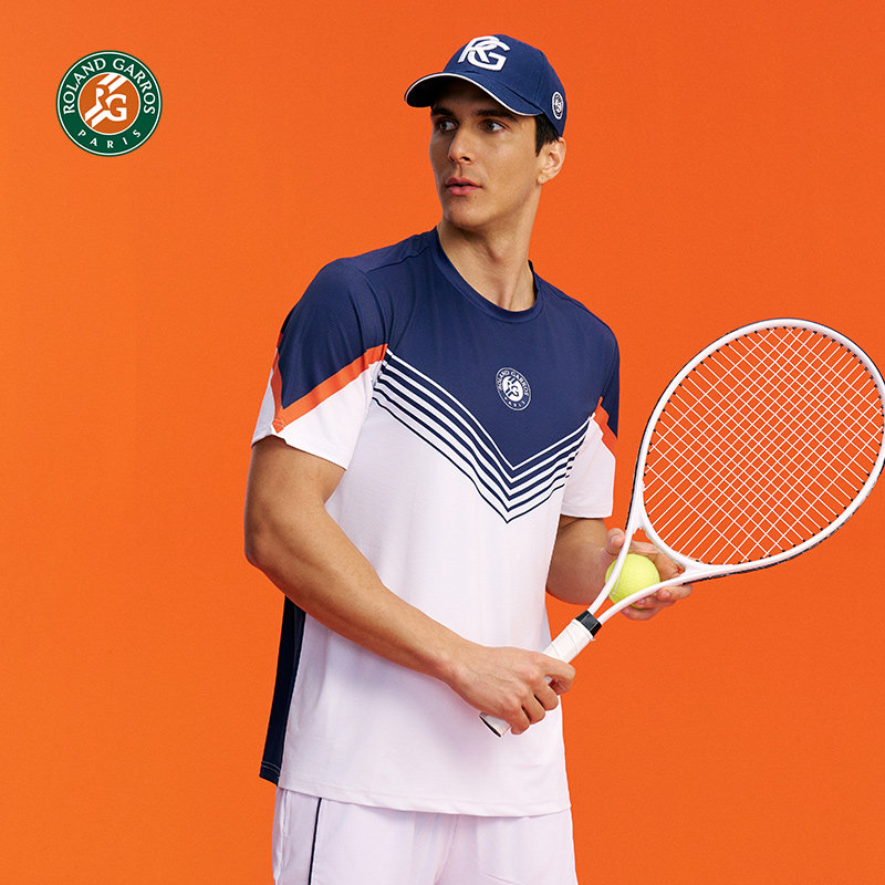 罗兰加洛斯速干短袖男T恤网球服运动夏季新款透气训练健身上衣,淘宝优惠券,粉丝福利购,淘宝优惠卷