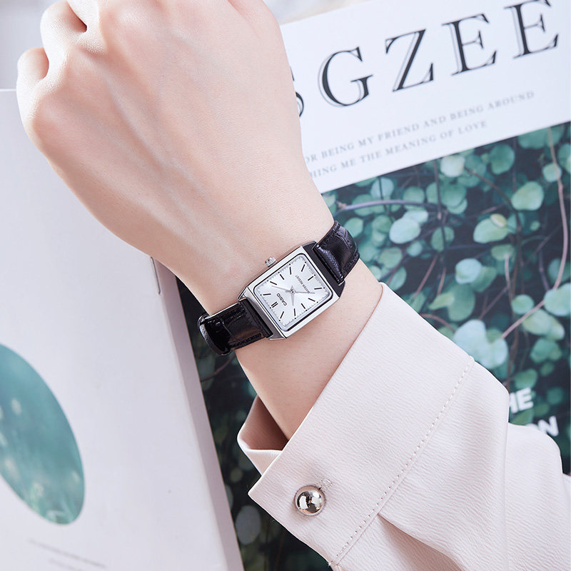 casio女小方表复古学生女方形手表 百川通成手表日韩腕表