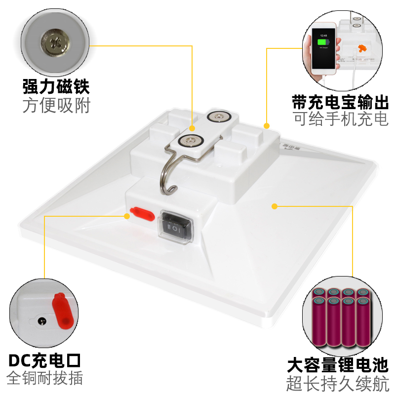 泰中星充电灯泡夜市摆摊专用led地摊灯超亮户外应急照明超长续航 - 图1