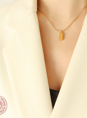 欧美风小众设计感迷你版小金砖项